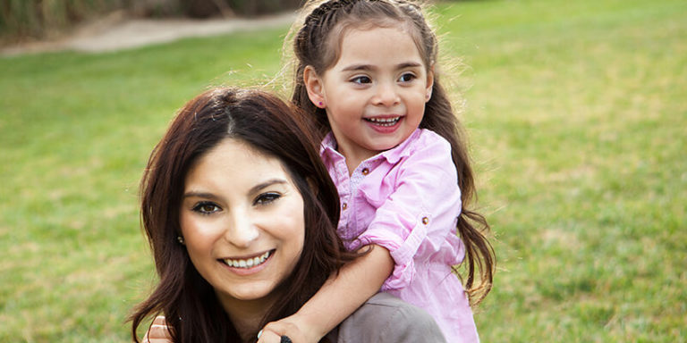 Mother and Daughter In The Park