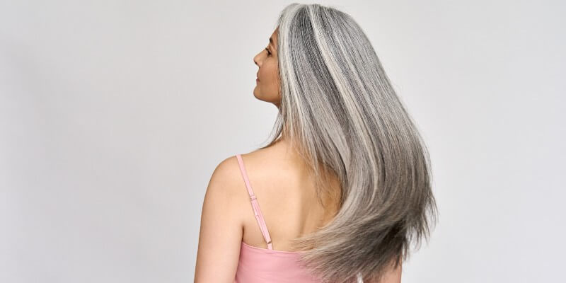 woman with grey hair