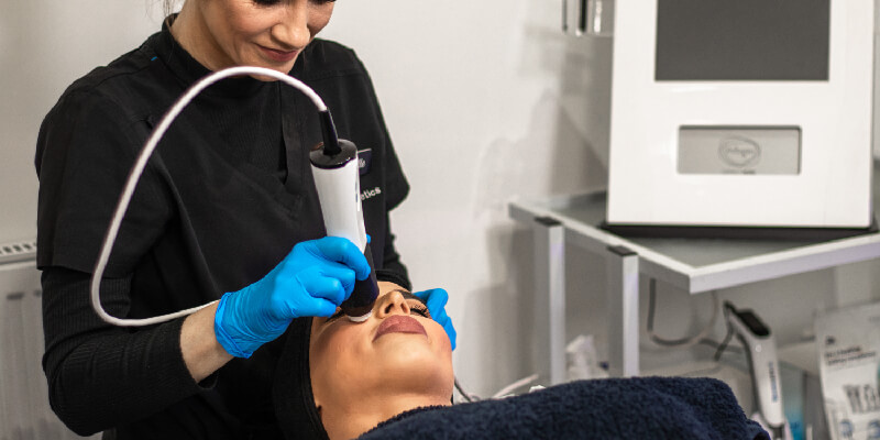 Woman Doing HydraFacial